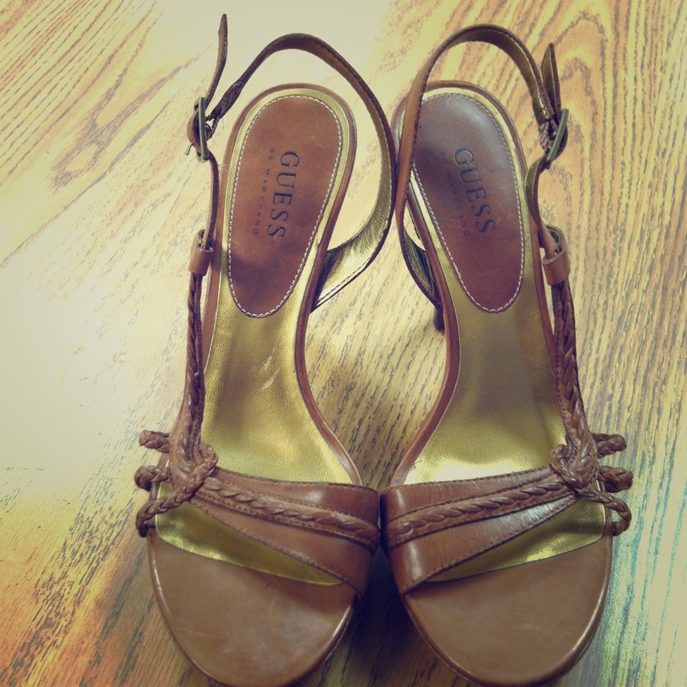 Size 7 Guess by Marciano Leather Heels